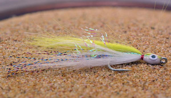 Fox Breath #3/0 in Chartreuse & White