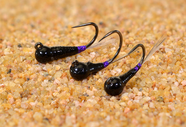Black Purple Epoxy Perdigon Jig Fly