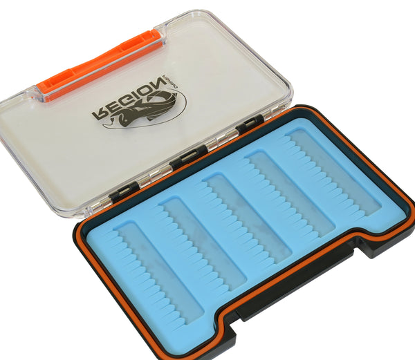 Thin Single Sided Fly Box, Silicone Insert, Waterproof & Compact, Midges, Dries