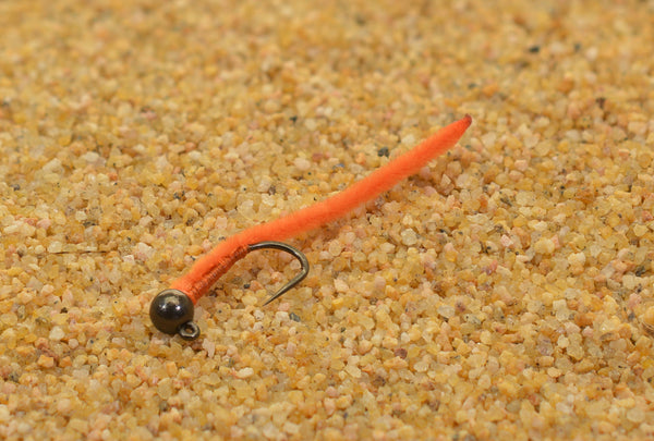 Tungsten San Juan Worm Jig Head Fly - Euro nymph - #10 Hook