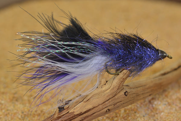 Cone Head Purple and Black Sparkle Minnow