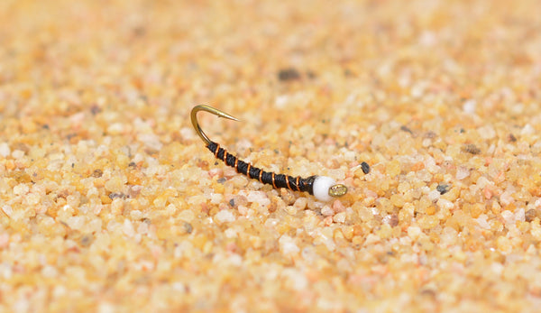 Ice Cream Cone White Glass Bead Midge Fly