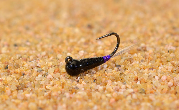 Black Purple Epoxy Perdigon Jig Fly