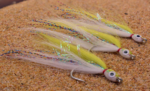 Fox Breath #3/0 in Chartreuse & White