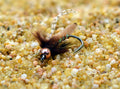 Tan Fox Poopah Nymph – single fly close-up