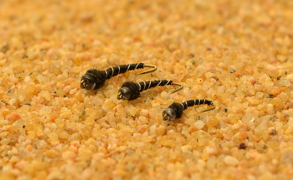 Mercury Black Beauty Glass Bead Midge