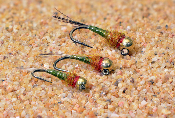 Tungsten Olive Iron Lotus Jig Head Fly
