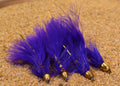 Cone Head Purple Woolly Bugger – shown in four hook sizes