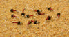 Tungsten Silver Bead Ruby Midge