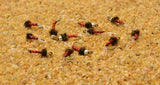 Tungsten Silver Bead Ruby Midge