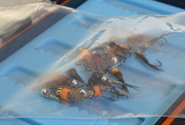 20 Count Premium Jig Fly Assortment with Silicone Fly Box