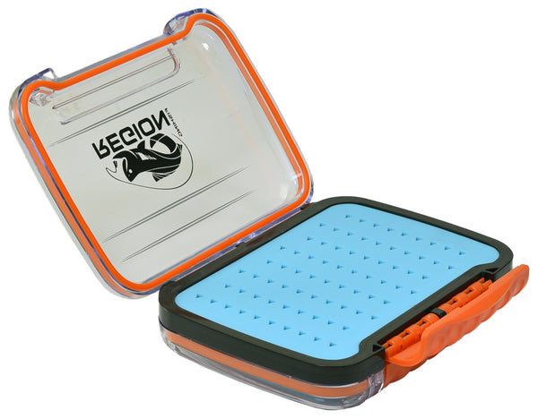 Small Waterproof Double Sided Fly Fishing Fly Box with Silicone Fly Patch