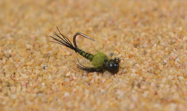 Tungsten Olive Two Bit Hooker Jig Fly