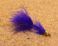 Cone Head Purple Woolly Bugger – single fly close-up
