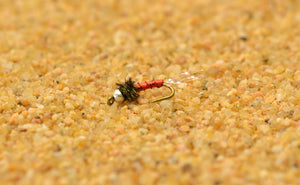 Tungsten Silver Bead Ruby Midge