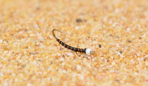 Ice Cream Cone White Glass Bead Midge Fly