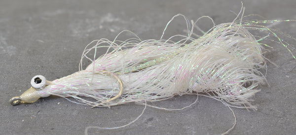 Curly White Clouser Minnow